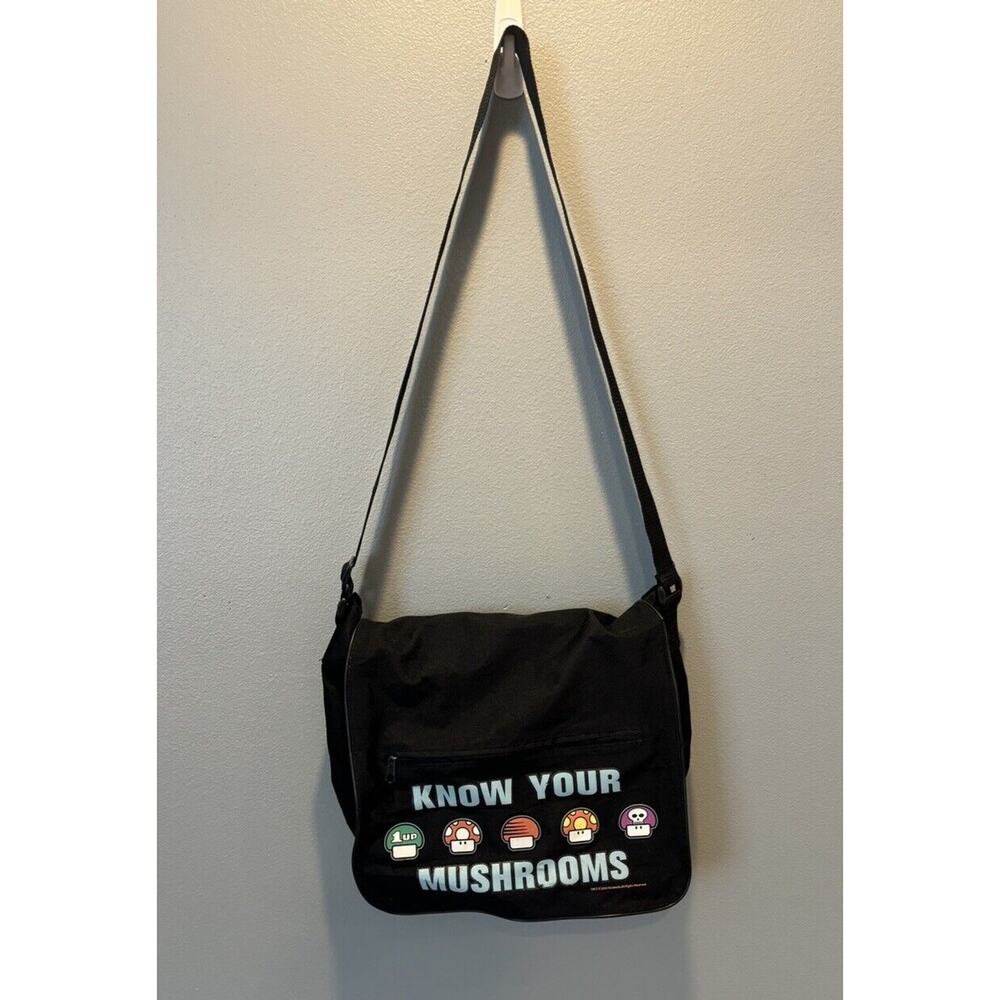 Nintendo Know Your Mushrooms Mario Messenger Bag Laptop Carrying Case